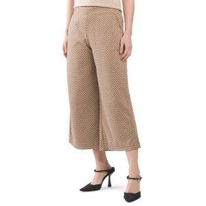 YOUNG FABULOUS & BROKE Bone Linen Blend Calvin Cropped Trousers